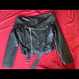Fashion Nova Black Moto Jacket Size women Large